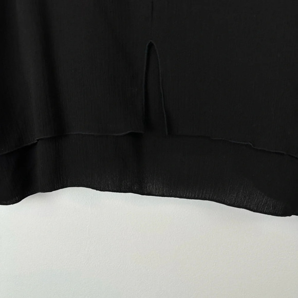 Serendipity Maui Women's Top Size Large Black Rayon Cropped Layered Lagenlook - Picture 3 of 7